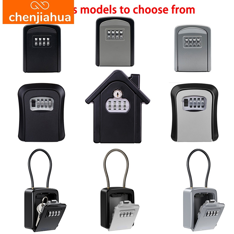 Lockbox Key Secure - Wandmontage-Schlüsselaufbewahrung, Geheimbox, Organizer, 4-stellige Kombination, Passwort,