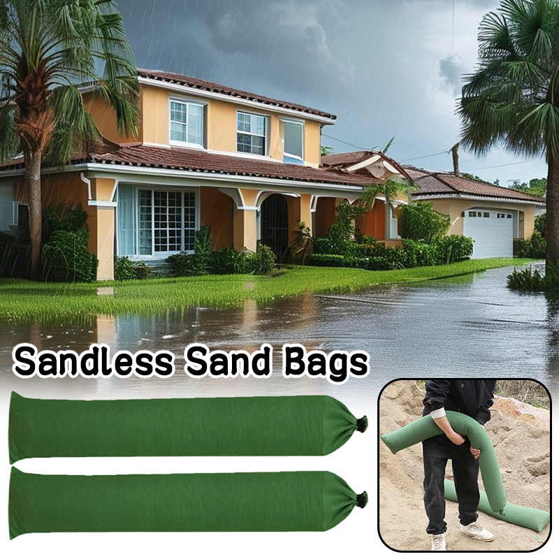 Flood Barrier Bag - 2 Stück sandlose Sandsäcke, Anti-Flut-Kontrolle, wasseraktivierte