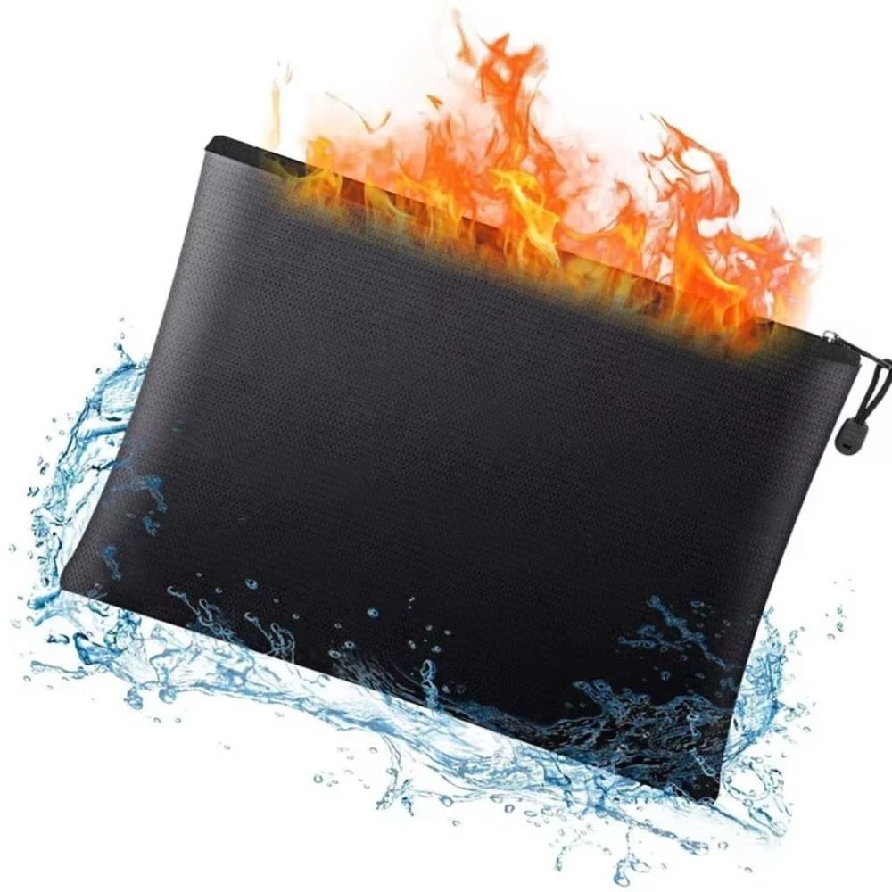 Fire Safe Document - Hochtemperaturbeständige, feuerfeste Dokumententasche mit Reißverschluss, 4