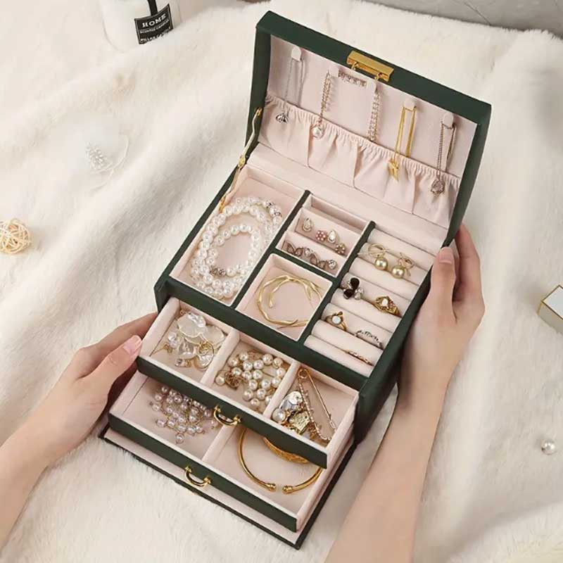 Hand-Schmuckschatulle mit drei – Lockbox Key Secure Bewertung und Preis